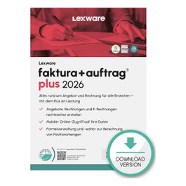 Lexware Faktura+Auftrag Plus 2026 - 1 Dispositivo, 1 Año - Descarga ESD