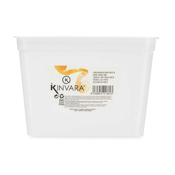 Soporte para Bolsas de Basura Kinvara Blanco Plástico 4 L (12 Unidades)
