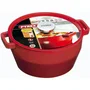 Pyrex PYR3426470022774 Cazuela Redonda para Cocción Lenta de Vidrio, 24 cm, Color Rojo