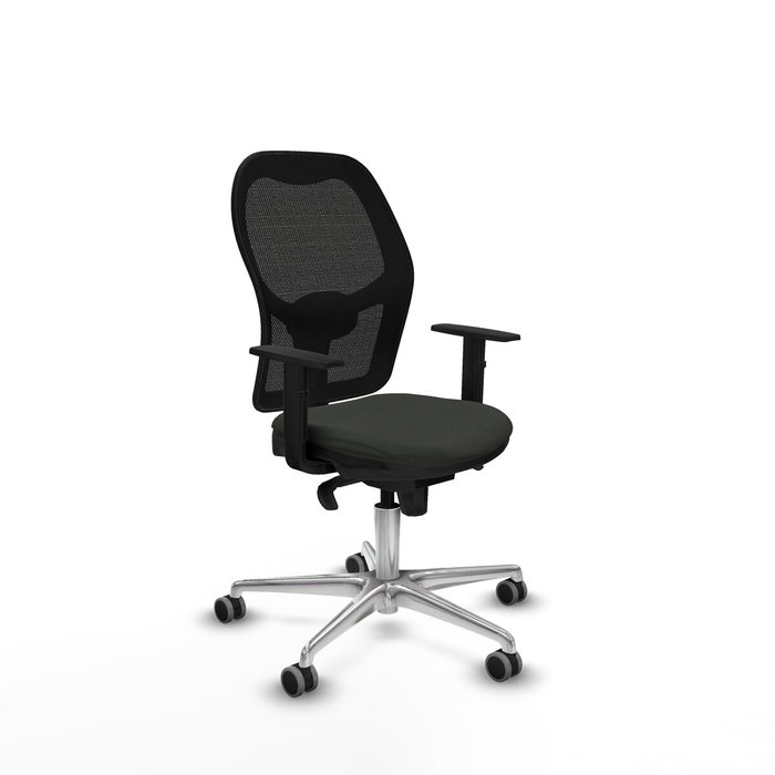 PIQUERAS Y CRESPO Silla de oficina Jorquera con mecanismo Sincro, Tela Negra PIQUERAS Y CRESPO Silla de oficina Jorquera con mecanismo Sincro, Tela Negra