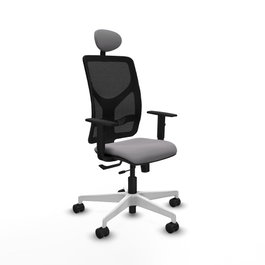 PIQUERAS Y CRESPO Silla de Oficina Motilla con Mecanismo Sincro/Traslack Gris/Negro