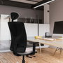 PIQUERAS Y CRESPO Silla de Oficina Motilla con Mecanismo Sincro/Traslack Gris/Negro