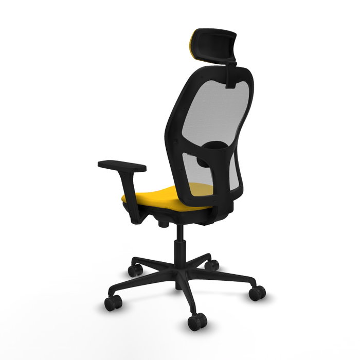 PIQUERAS Y CRESPO Silla de oficina Jorquera con mecanismo Sincro/Traslack, Amarillo y Gris PIQUERAS Y CRESPO Silla de oficina Jorquera con mecanismo Sincro/Traslack, Amarillo y Gris