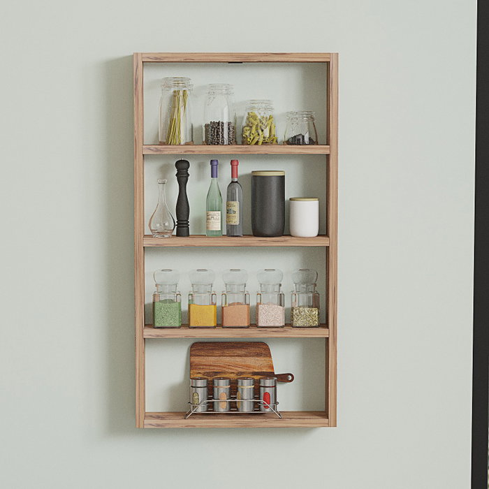 Hanah Home Estantería de Pared Pino Atlántico 43.2 cm Ancho x 80 cm Alto x 9 cm Profundidad