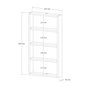 Hanah Home Estantería de Pared Pino Atlántico 43.2 cm Ancho x 80 cm Alto x 9 cm Profundidad