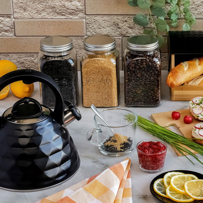 Inde Tarro Vidrio T/Metal 1300ml 10x10x18 cm La Mediterrane (12 Unidades)