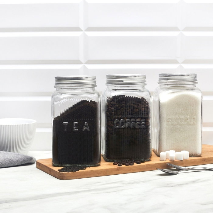 Inde Tarro Vidrio T/Metal 1300ml 10x10x18 cm La Mediterrane (12 Unidades)