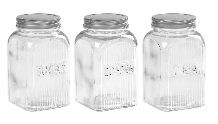 Inde Tarro Vidrio T/Metal 1300ml 10x10x18 cm La Mediterrane (12 Unidades)