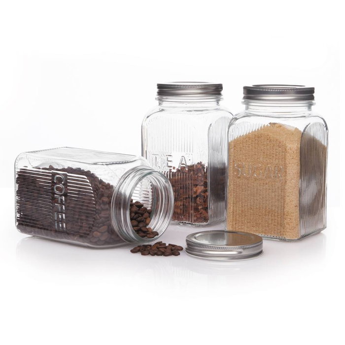 Inde Tarro Vidrio T/Metal 1300ml 10x10x18 cm La Mediterrane (12 Unidades)