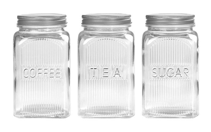 Inde Tarro Vidrio T/Metal 1300ml 10x10x18 cm La Mediterrane (12 Unidades)