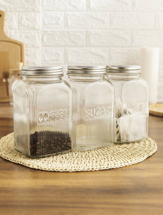 Inde Tarro Vidrio T/Metal 1300ml 10x10x18 cm La Mediterrane (12 Unidades)