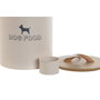 DKD Home Decor Bote de Metal y Bambú 4L Beige Natural