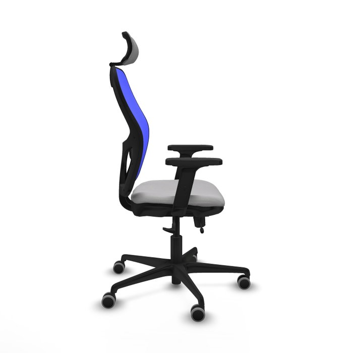 PIQUERAS Y CRESPO Silla de oficina Jorquera con mecanismo Sincro/Traslack, Gris claro y Azul PIQUERAS Y CRESPO Silla de oficina Jorquera con mecanismo Sincro/Traslack, Gris claro y Azul