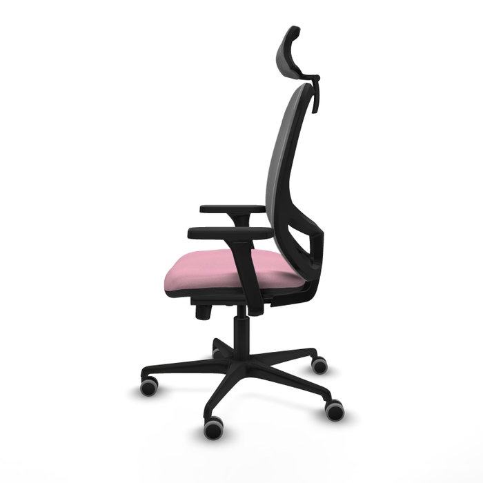 PIQUERAS Y CRESPO Silla de oficina Cilanco con mecanismo Sincro, Rosa y Gris