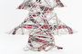 DKD Home Decor Árbol de Navidad Natural Blanco Ratán LED 10 x 50 x 40 cm