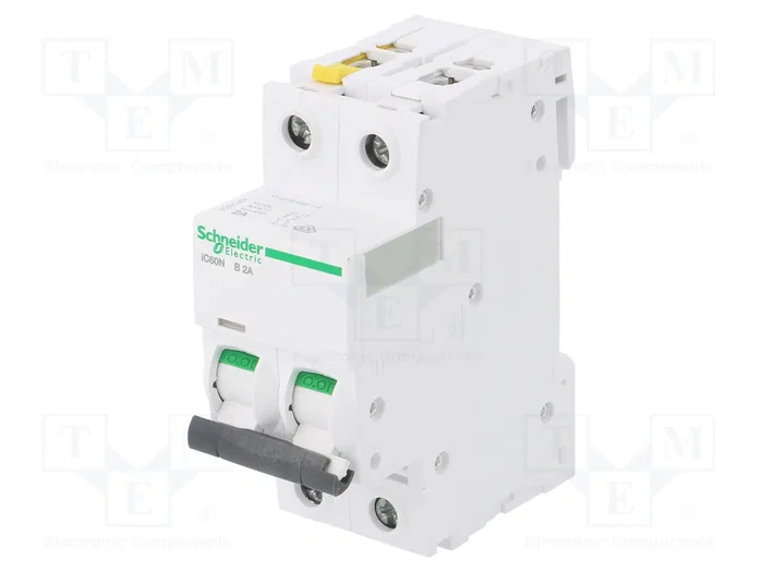 SCHNEIDER ELECTRIC Interruptor magnetotérmico iC60N 2A 2P Característica B SCHNEIDER ELECTRIC Interruptor magnetotérmico iC60N 2A 2P Característica B