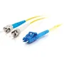 C2G 85542 Cable de fibra óptica multimodo 10Gb OM3 LC a ST, 3m, duplex, 50/125µm, PVC, color turquesa