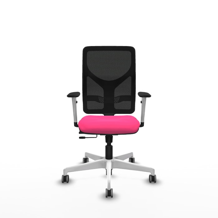 PIQUERAS Y CRESPO Silla de oficina Motilla Rosa y Negro con mecanismo Sincro/Traslack