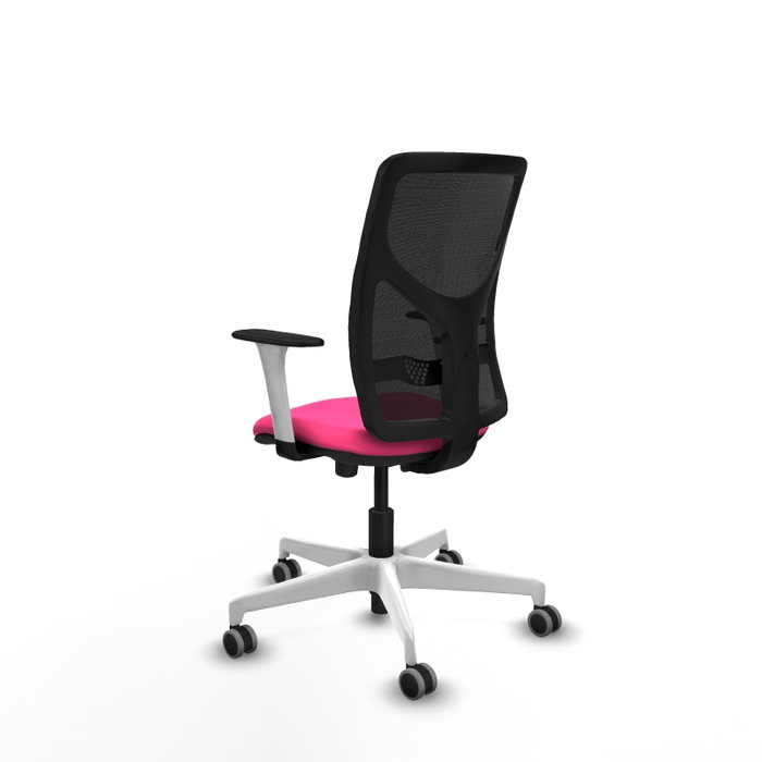 PIQUERAS Y CRESPO Silla de oficina Motilla Rosa y Negro con mecanismo Sincro/Traslack