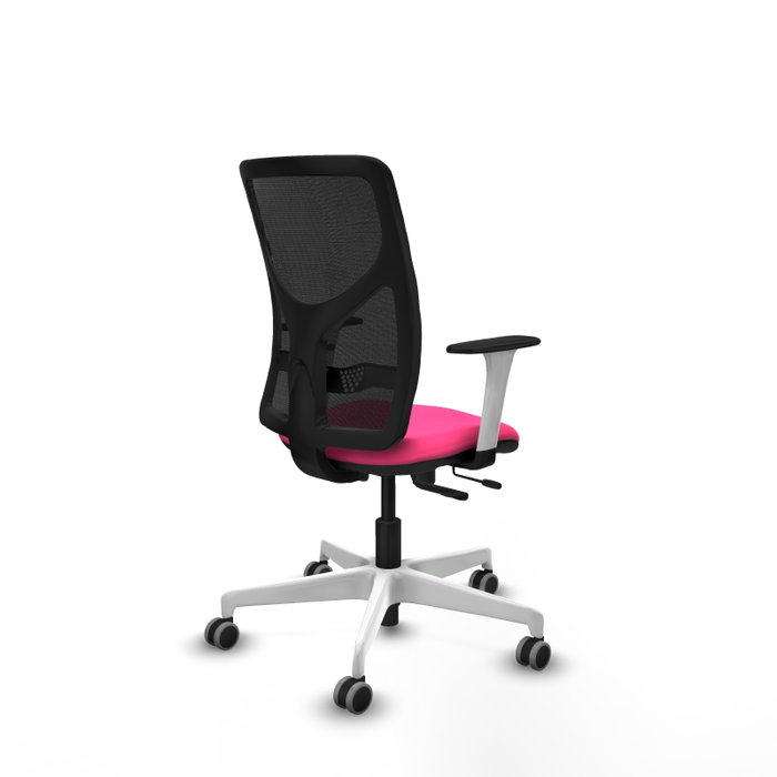 PIQUERAS Y CRESPO Silla de oficina Motilla Rosa y Negro con mecanismo Sincro/Traslack