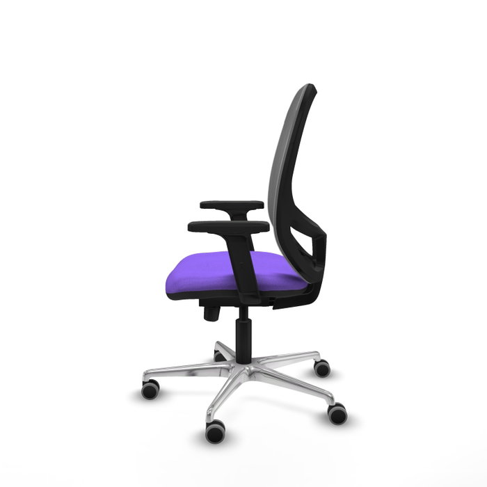 PIQUERAS Y CRESPO Silla de oficina Cilanco con mecanismo Sincro/Traslack, Lila y Gris