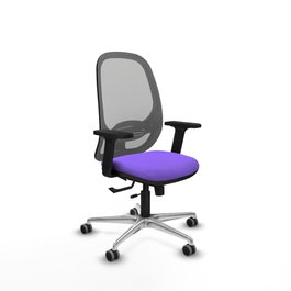 PIQUERAS Y CRESPO Silla de oficina Cilanco con mecanismo Sincro/Traslack, Lila y Gris