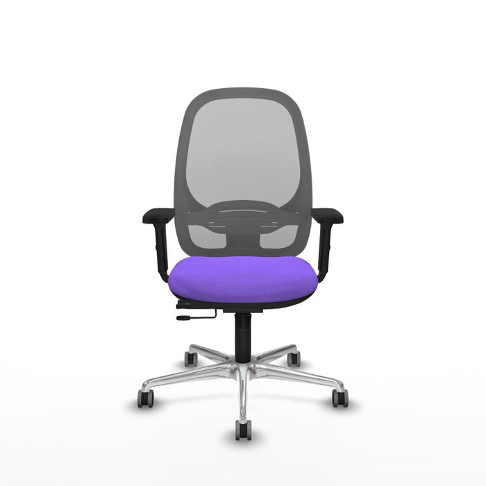 PIQUERAS Y CRESPO Silla de oficina Cilanco con mecanismo Sincro/Traslack, Lila y Gris