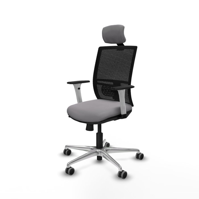 PIQUERAS Y CRESPO Silla de oficina Yunquera con mecanismo Sincro/Traslack Gris y Negro