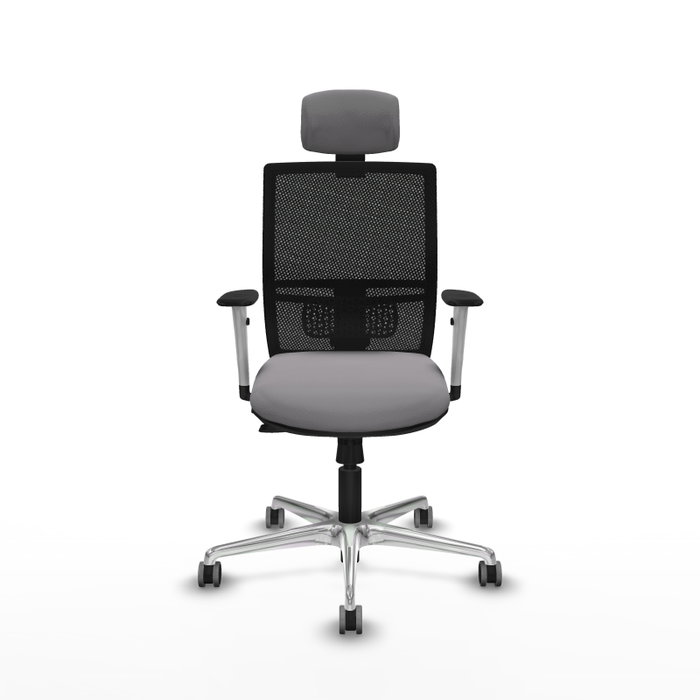 PIQUERAS Y CRESPO Silla de oficina Yunquera con mecanismo Sincro/Traslack Gris y Negro