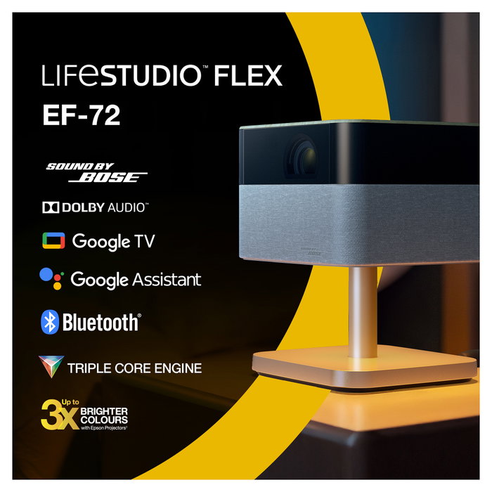 Epson EF-72 Lifestudio Flex Proyector 4K Pro-UHD 1000 Lúmenes Negro, Roble, Plata Epson EF-72 Lifestudio Flex Proyector 4K Pro-UHD 1000 Lúmenes Negro, Roble, Plata