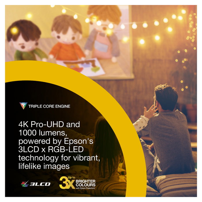Epson EF-72 Lifestudio Flex Proyector 4K Pro-UHD 1000 Lúmenes Negro, Roble, Plata Epson EF-72 Lifestudio Flex Proyector 4K Pro-UHD 1000 Lúmenes Negro, Roble, Plata