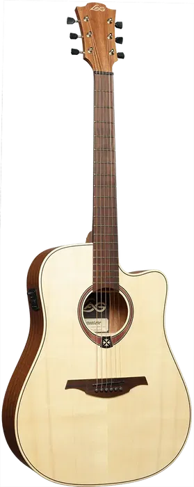 LAG Guitarra Acústica Electroacústica Dreadnought Cutaway Tramontane 70 A/C - Natural