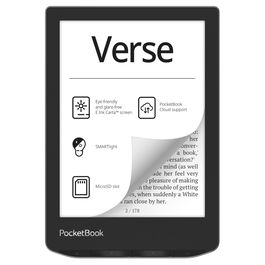 Pocketbook Verse - Ebook Lector 6" E Ink Carta, Pantalla Táctil, SMARTlight, 8GB, Wi-Fi, USB-C, Compatible con múltiples formatos
