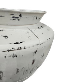 DKD Home Decor Anfora Mediterraneo Blanco 80 x 67 x 80 cm Hierro