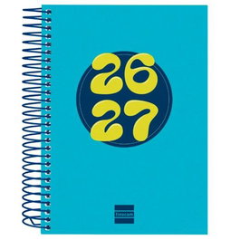 Finocam Agenda Cool Estudiantes Espiral 8º 120x164 mm 1Dp Azul Curso 2026-2027