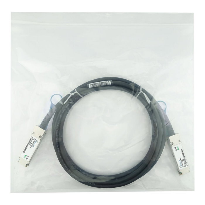 BlueOptics Cable InfiniBand QSFP28 3m 100Gbps DAC-Q28-100G-3M Negro