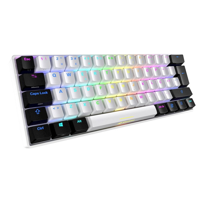 SHARKOON SGK50 S4 Teclado Gaming Inalámbrico 60% Blanco RGB SHARKOON SGK50 S4 Teclado Gaming Inalámbrico 60% Blanco RGB