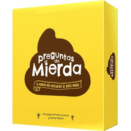 Asmodee Preguntas de Mierda 2ª Edición - Juego de Mesa de Preguntas Absurdas para Adultos (+16 Años), Incluye Tablero, 120 Cartas, 8 Peones