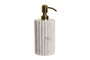 DKD Home Decor Dosificador de Mármol y Metal Blanco y Dorado 8x8x20 cm