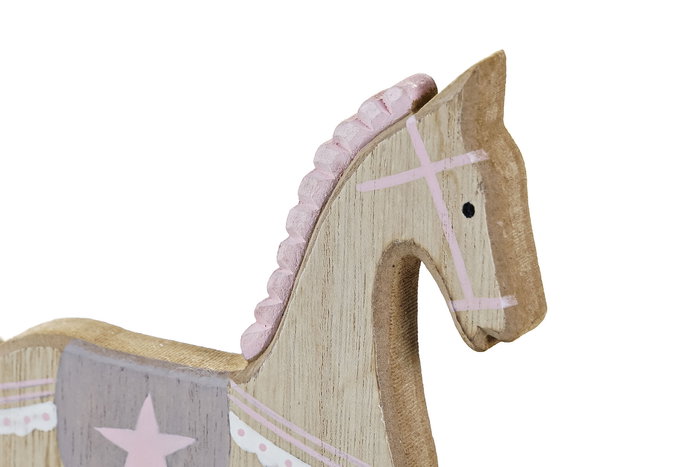DKD Home Decor Decoracion Navidad Fantasia Rosa 5 x 16 x 19 cm Caballo Madera (12 Unidades) DKD Home Decor Decoracion Navidad Fantasia Rosa 5 x 16 x 19 cm Caballo Madera (12 Unidades)