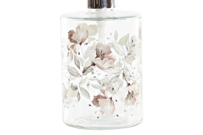 DKD Home Decor Dosificador de Cristal con Flores 400ml Surtido DKD Home Decor Dosificador de Cristal con Flores 400ml Surtido