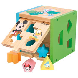 WOOMAX Cubo de Formas Disney con 14 piezas de madera