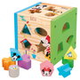 WOOMAX Cubo Formas Mickey Minnie Disney Madera 14 Piezas +12 Meses 15cm