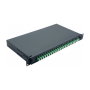 Helos Bandeja de empalme LWL 19 pulg 24 x LC/APC Duplex OS2, Negro