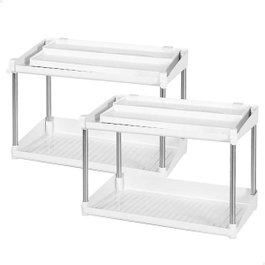 Color Baby MAX HOME-PK Set de 2 Estanterías con Dos Alturas 37,5x19x25,2 cm