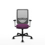 PIQUERAS Y CRESPO Silla de oficina Zulema con mecanismo Sincro, Morado y Gris