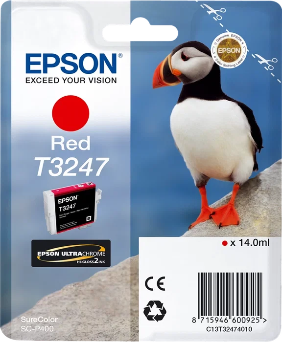 Epson T3247 Cartucho de Tinta Rojo para SureColor SC-P400 Epson T3247 Cartucho de Tinta Rojo para SureColor SC-P400