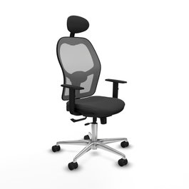 PIQUERAS Y CRESPO Silla de oficina Jorquera Gris con mecanismo Sincro/Traslack