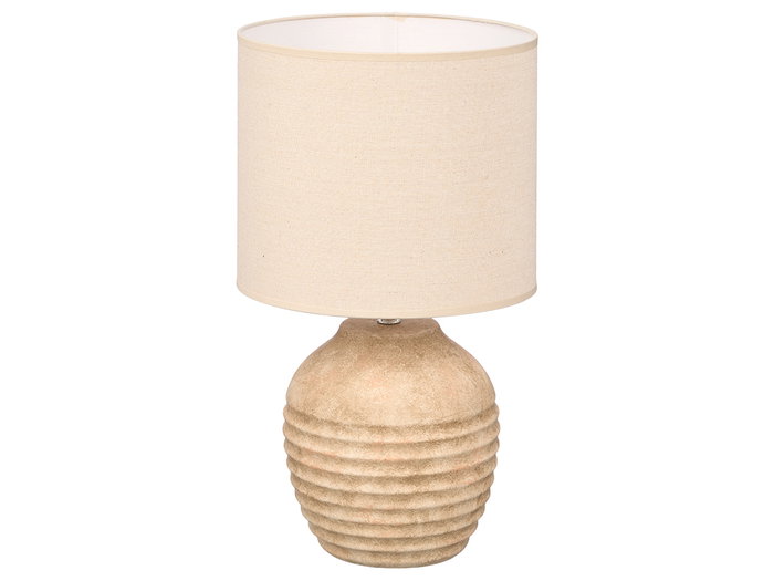 Giftdecor Lámpara Envejecida Redonda Rayas Horizontales 44 cm Cerámica y Tela Marrón (Set de 4) Giftdecor Lámpara Envejecida Redonda Rayas Horizontales 44 cm Cerámica y Tela Marrón (Set de 4)