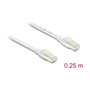 DeLOCK Cable Ethernet Plano Cat.8.1 U/FTP 40 Gbps 0,25 m Blanco